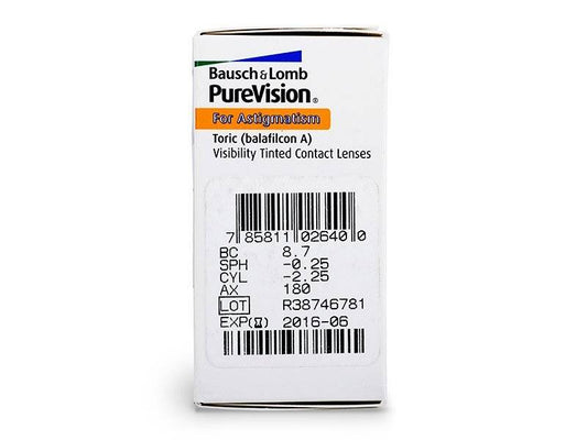 Purevision Toric / Astigmatismo - 6 lentes
